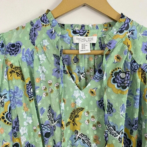 Rachel Zoe Floral Boho Peasant Blouse - Picture 7 of 14